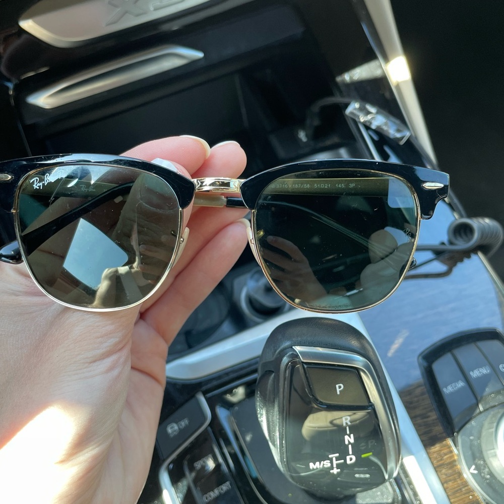 Ray-Ban Classic Black and Gold Sunglasses